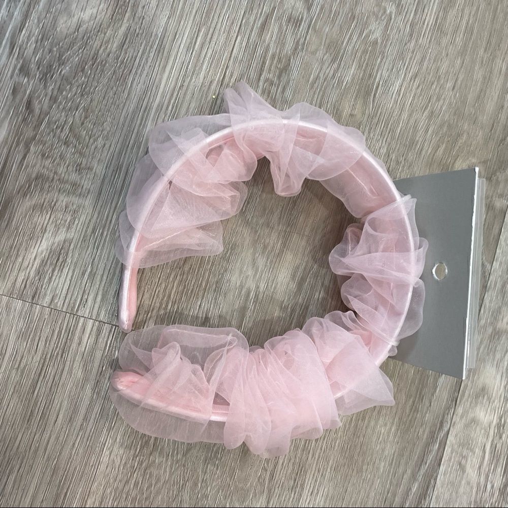 Bp Peach Organza Covered Padded Headband